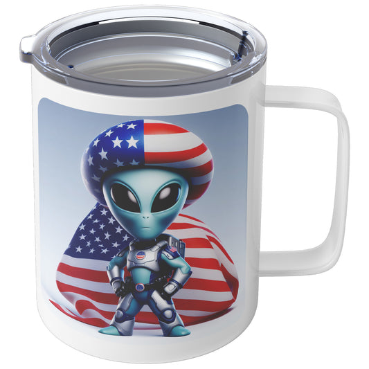 Nebulon the Grey Alien - Insulated Coffee Mug #4