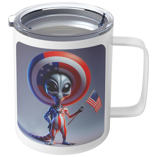 Nebulon the Grey Alien - Insulated Coffee Mug #7