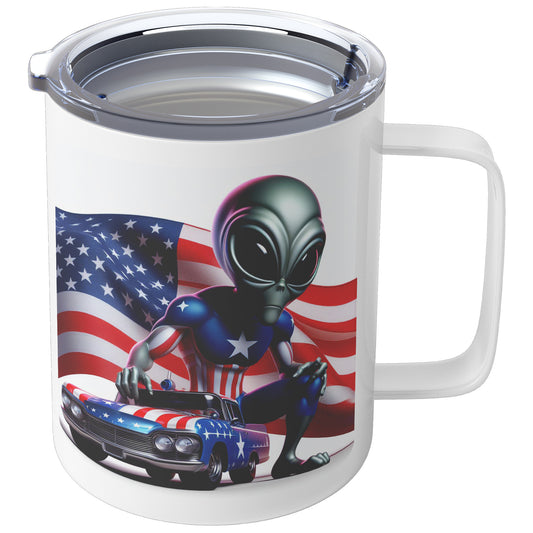 Nebulon the Grey Alien - Insulated Coffee Mug #6