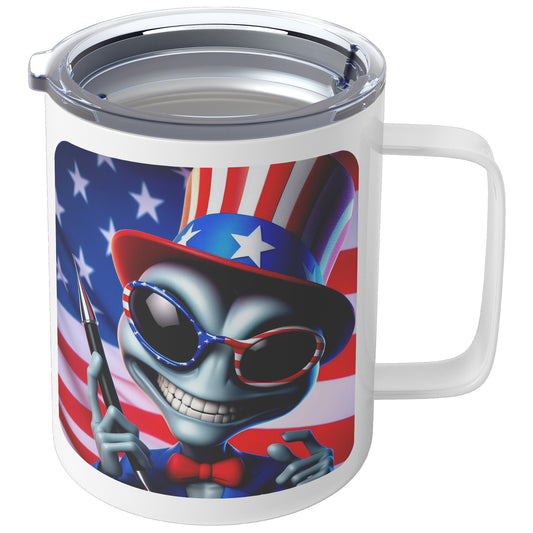 Nebulon the Grey Alien - Insulated Coffee Mug #11