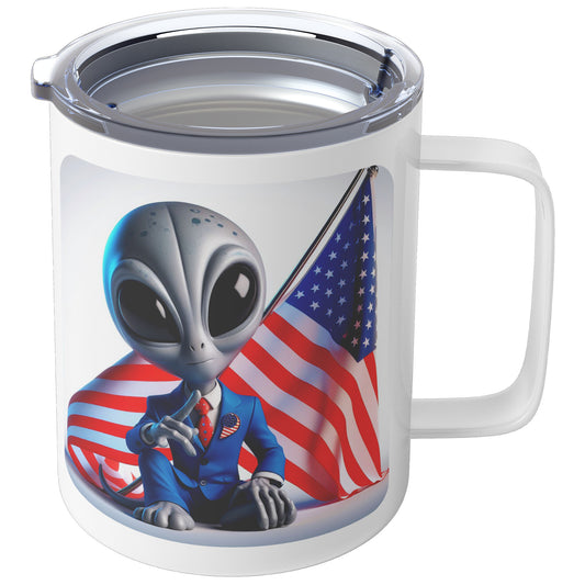 Nebulon the Grey Alien - Insulated Coffee Mug #12