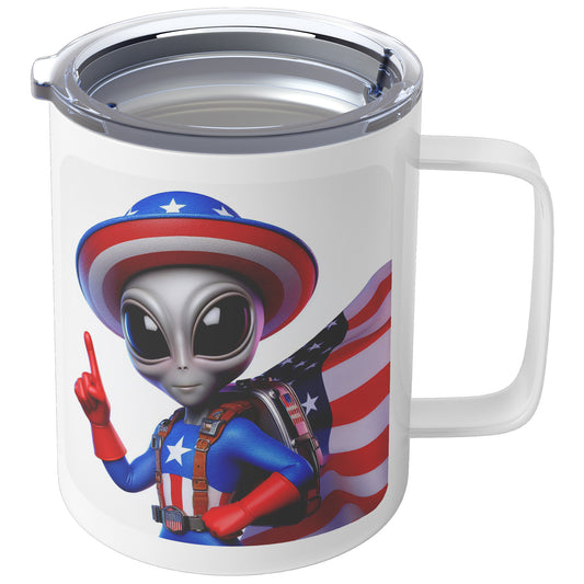 Nebulon the Grey Alien - Insulated Coffee Mug #5