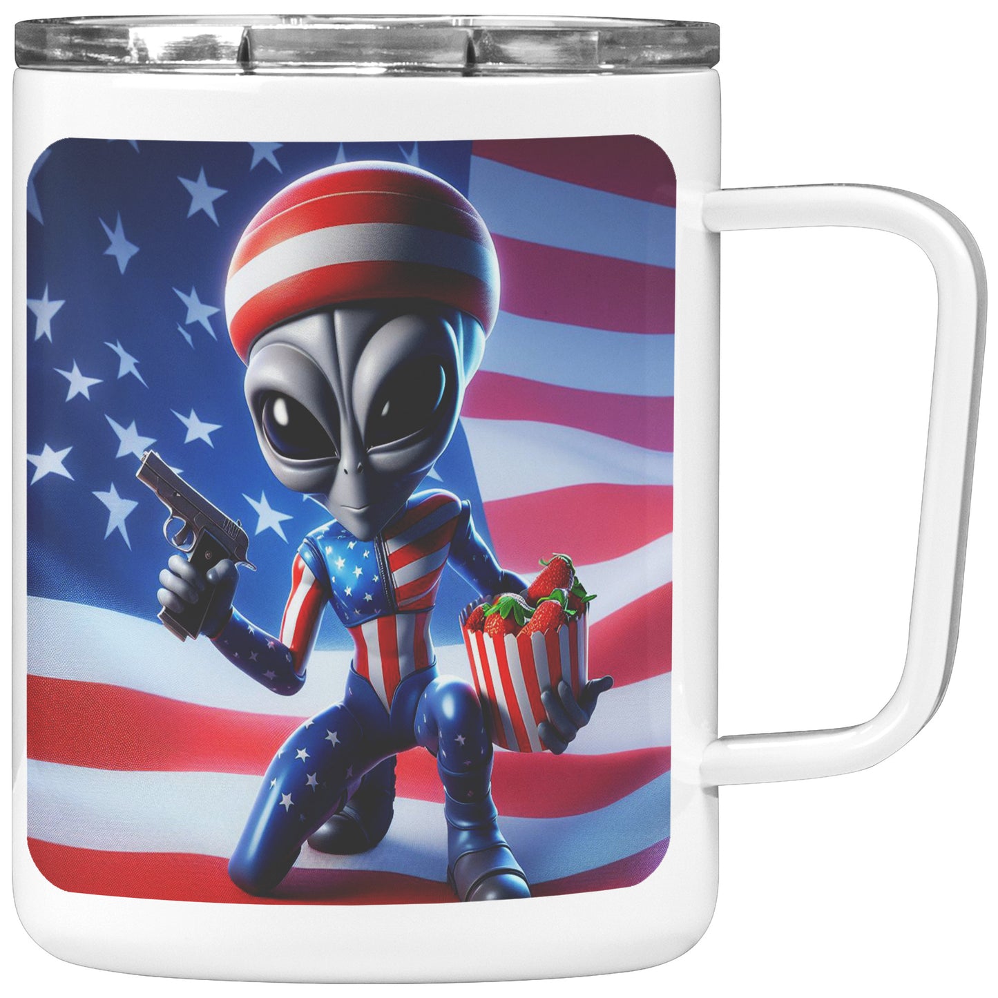 Nebulon the Grey Alien - Insulated Coffee Mug #20