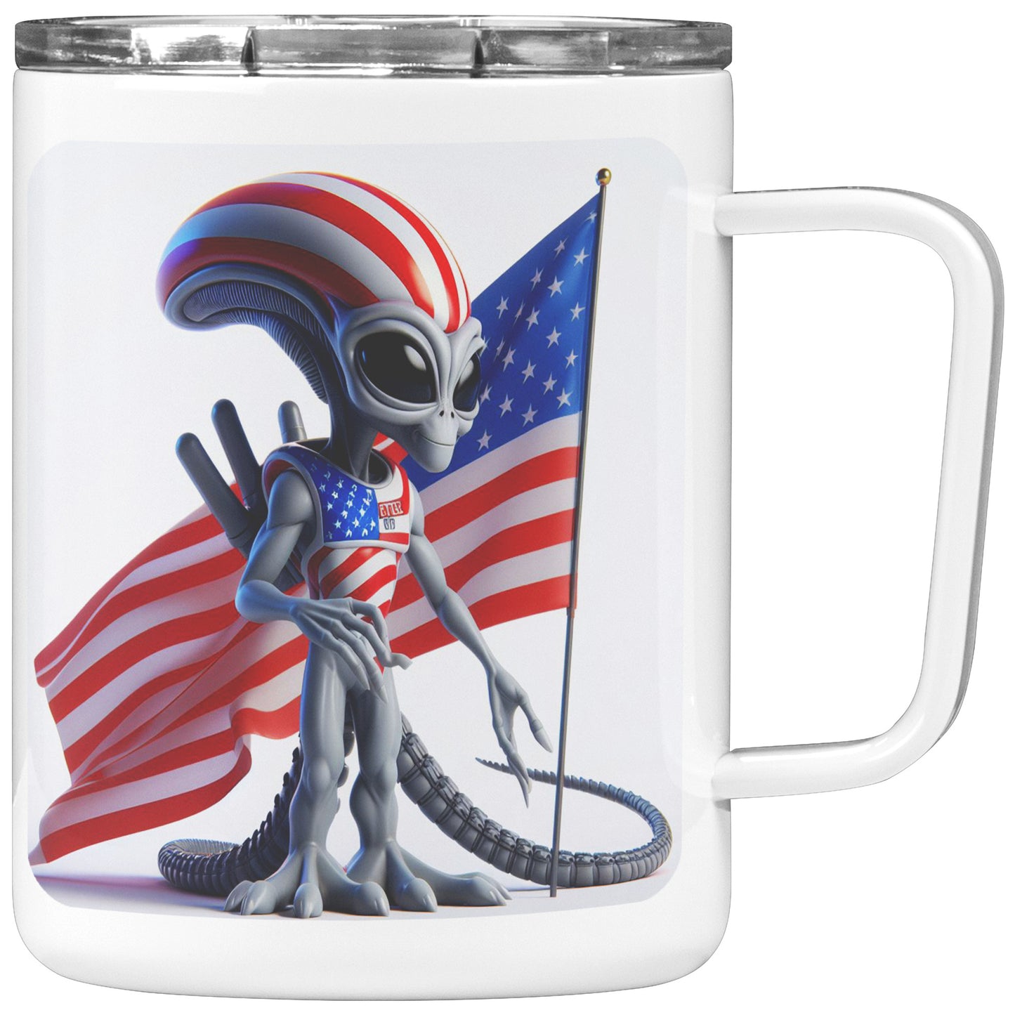 Nebulon the Grey Alien - Insulated Coffee Mug #26