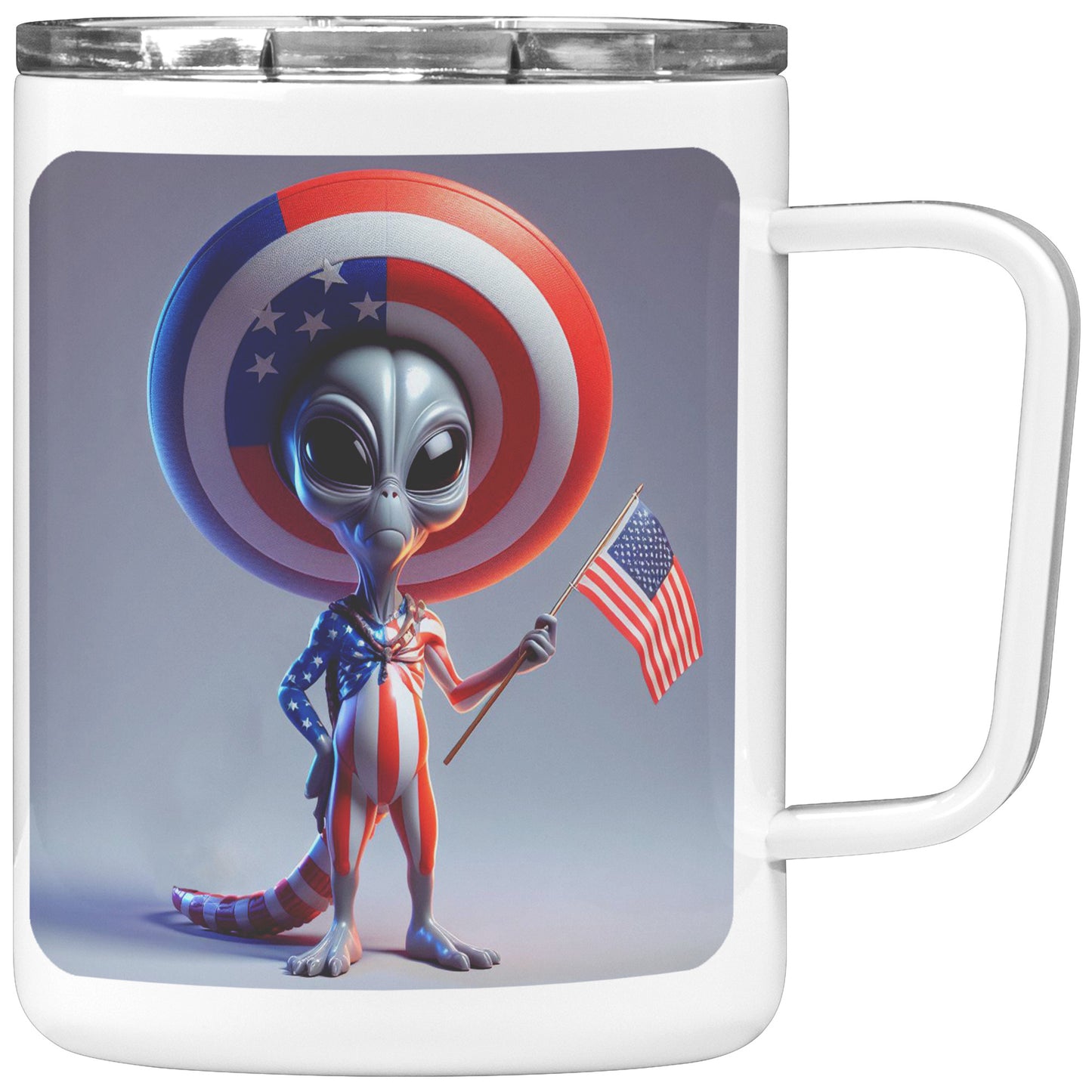 Nebulon the Grey Alien - Insulated Coffee Mug #7