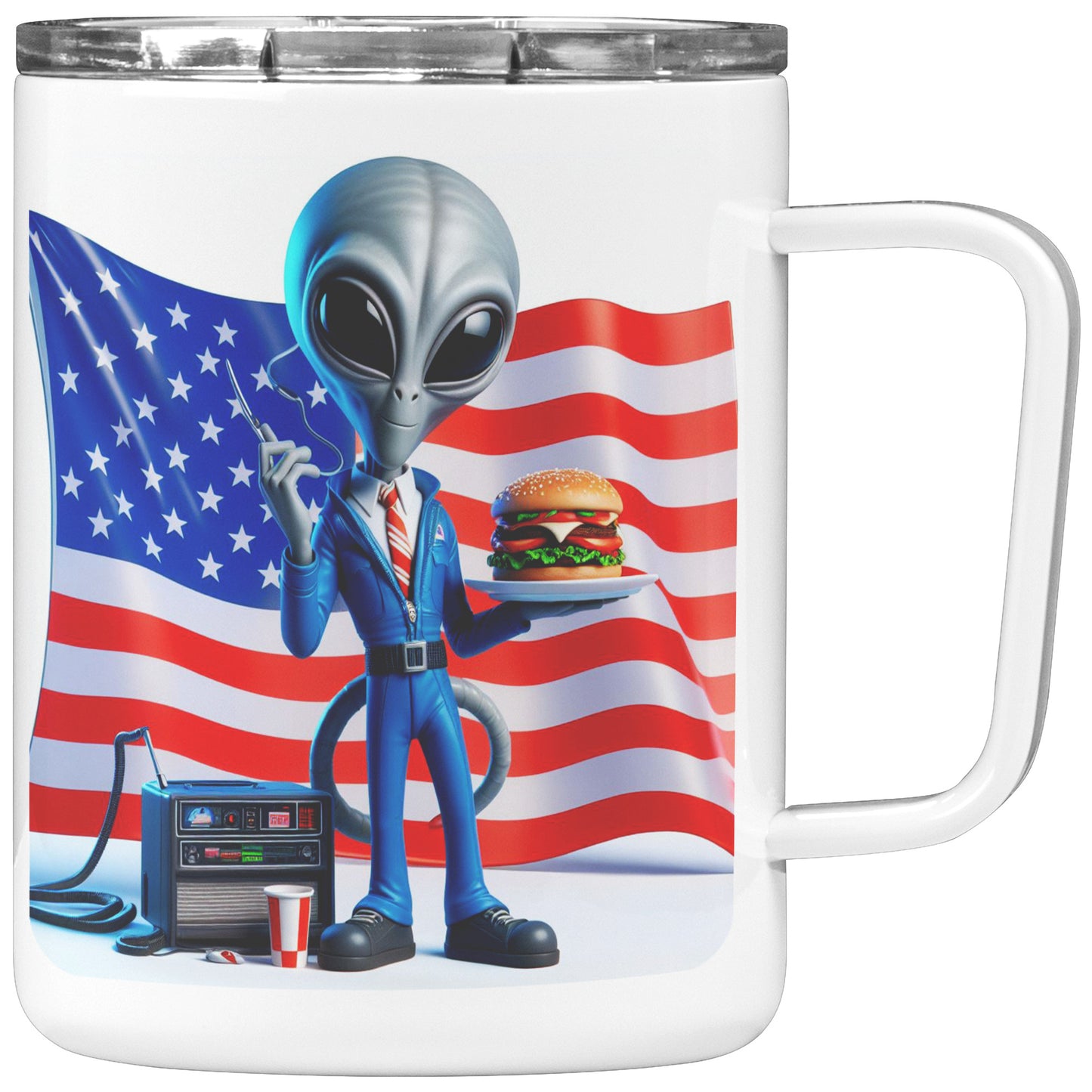 Nebulon the Grey Alien - Insulated Coffee Mug #17