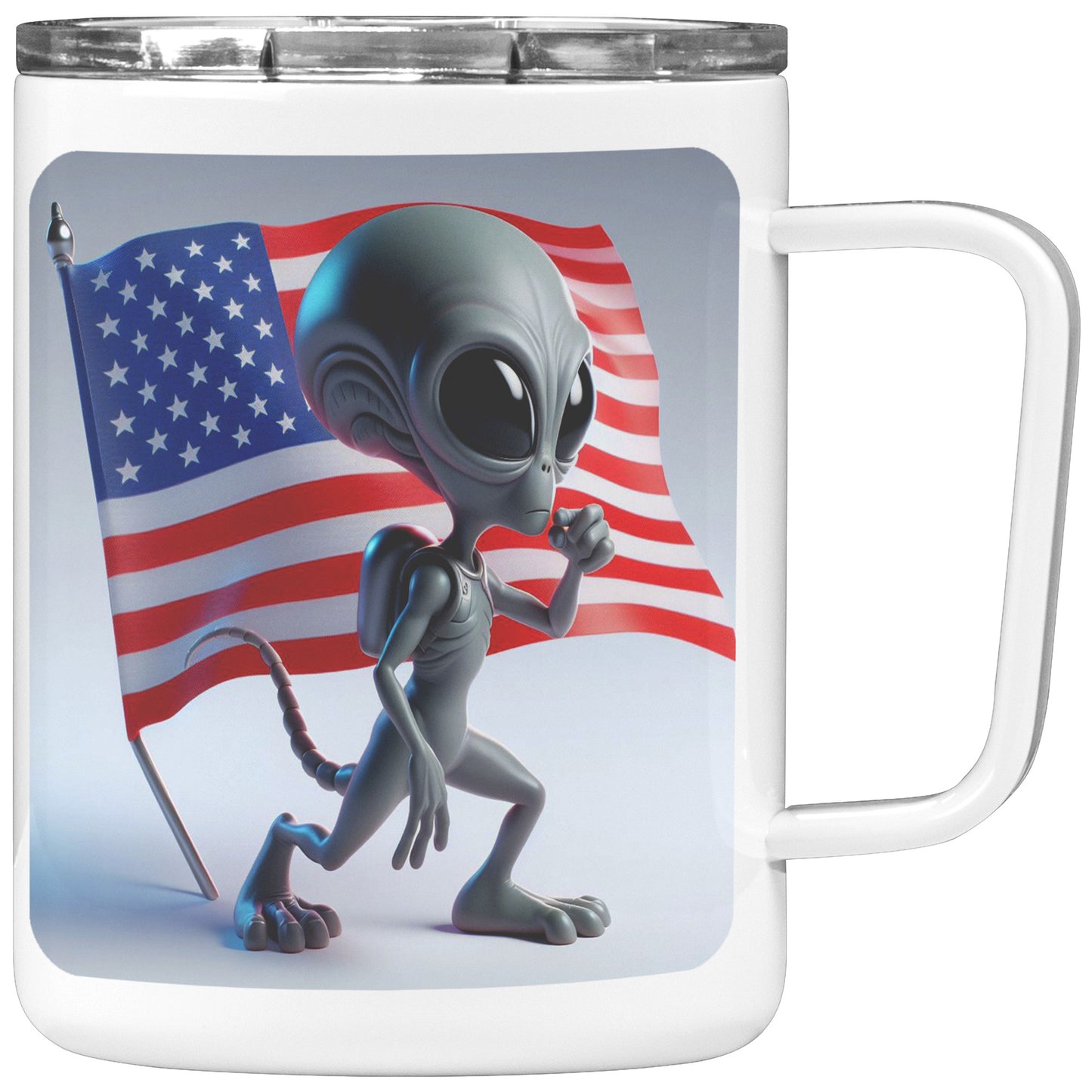 Nebulon the Grey Alien - Insulated Coffee Mug #2