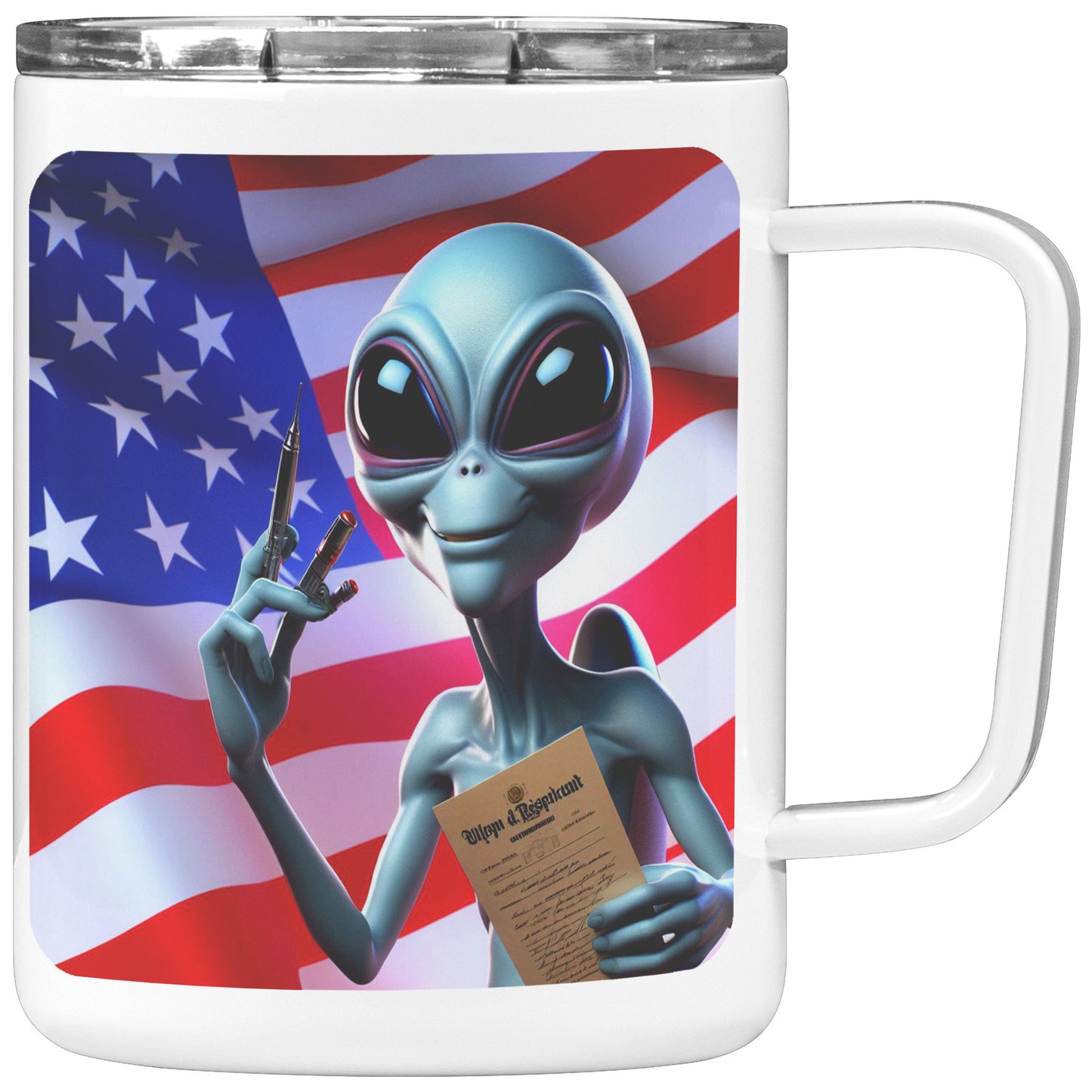 Nebulon the Grey Alien - Insulated Coffee Mug #13