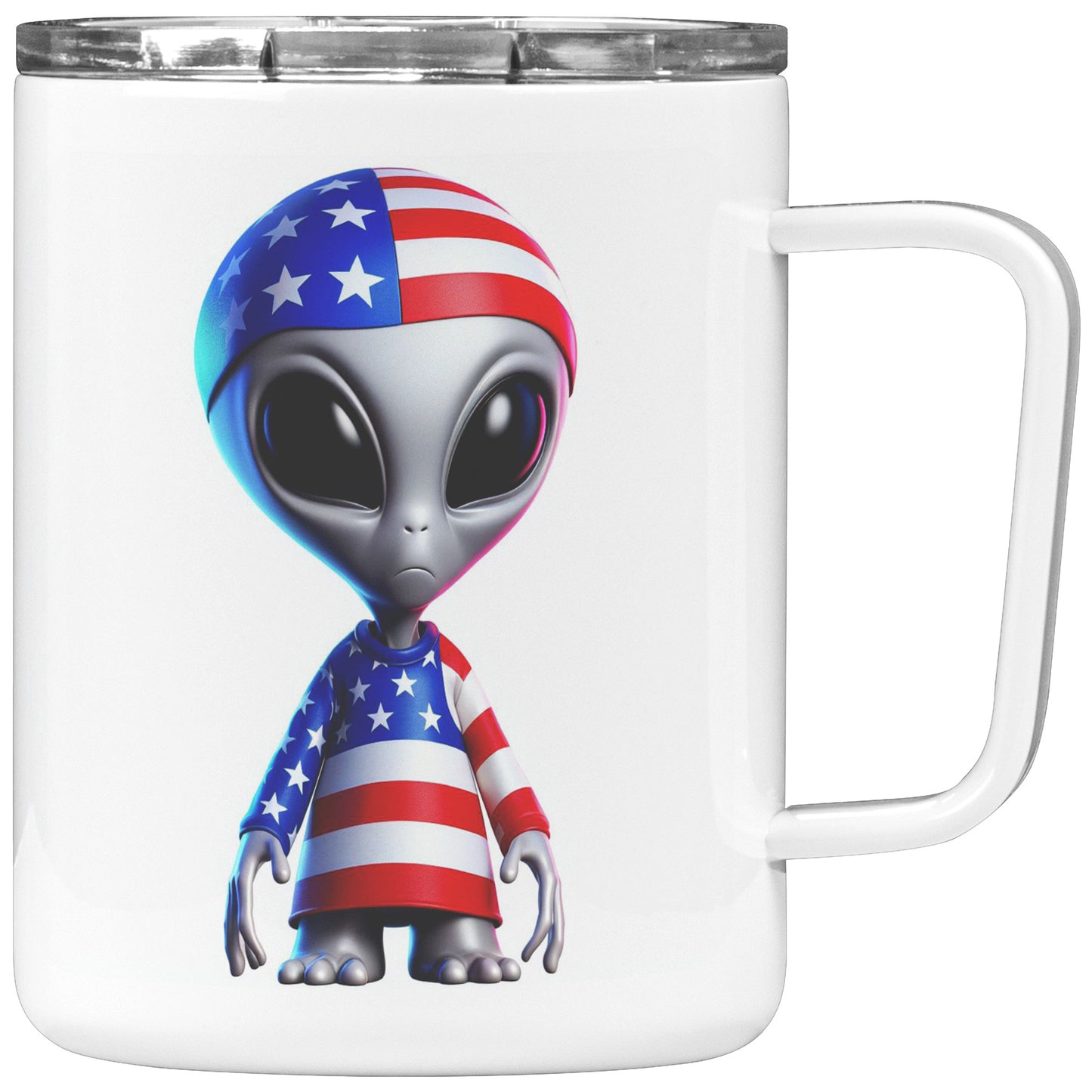 Nebulon the Grey Alien - Insulated Coffee Mug #9