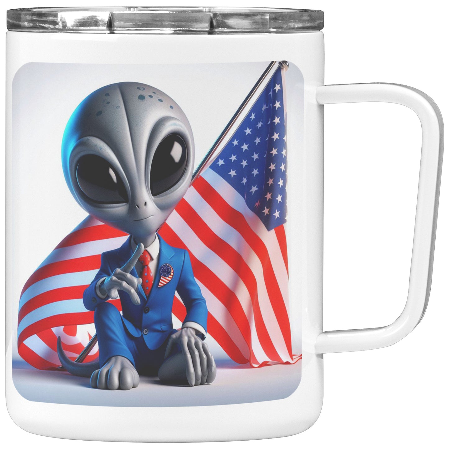 Nebulon the Grey Alien - Insulated Coffee Mug #12