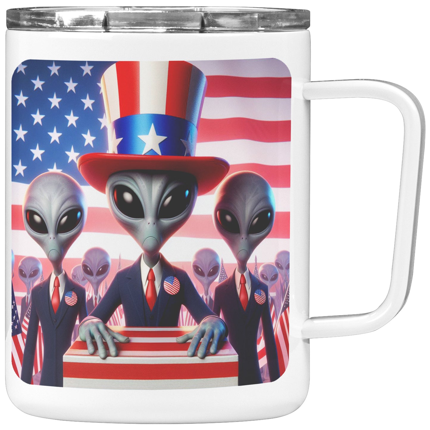 Nebulon the Grey Alien - Insulated Coffee Mug #15