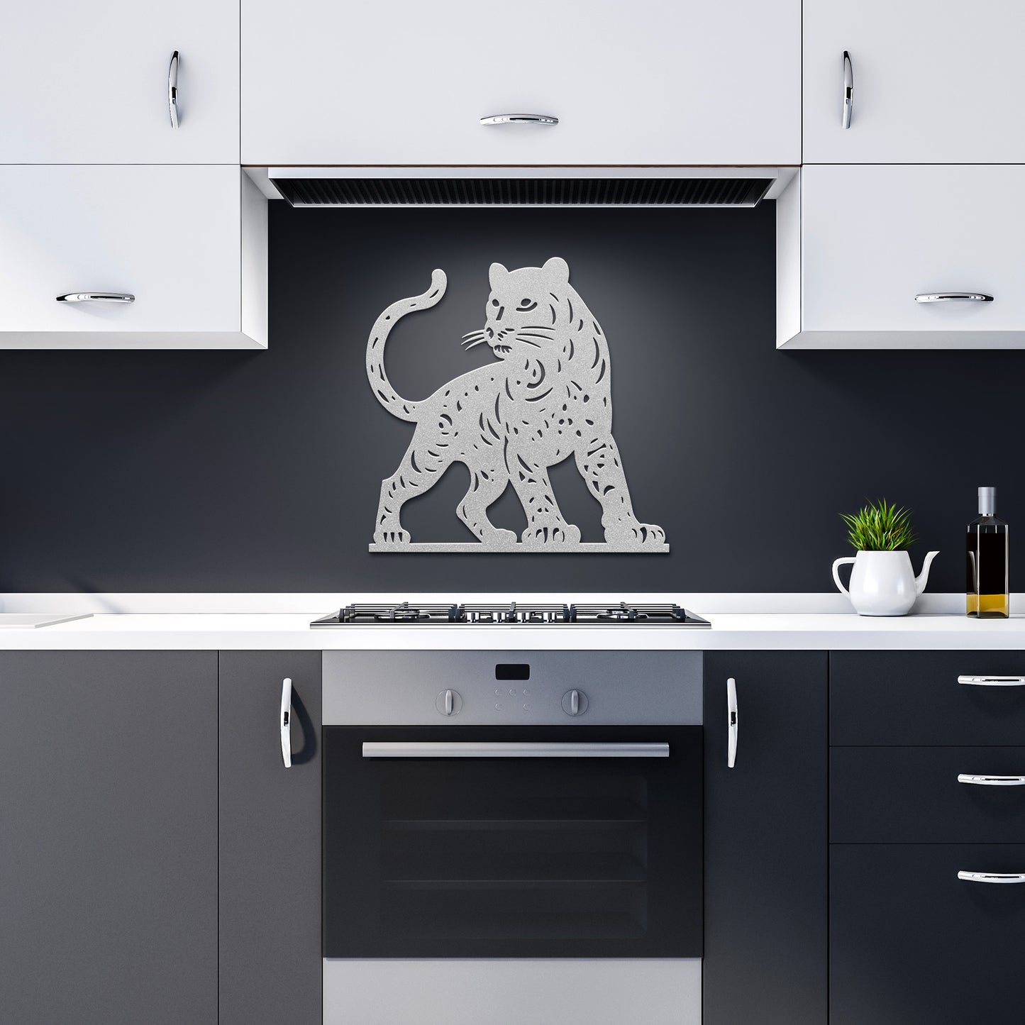 Wild Animals - Die-Cut Metal Wall Art - The Black Panther #14