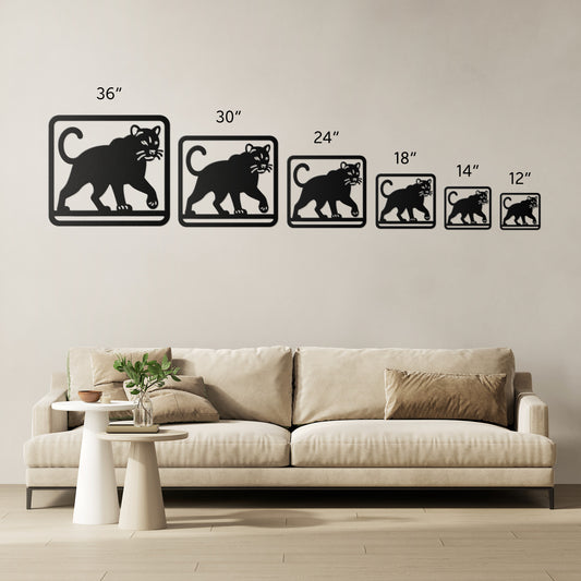 Wild Animals - Die-Cut Metal Wall Art - The Black Panther #11