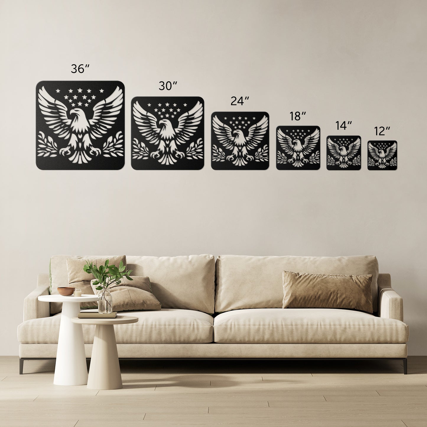 Wild Animals - Die-Cut Metal Wall Art - Eagle #12