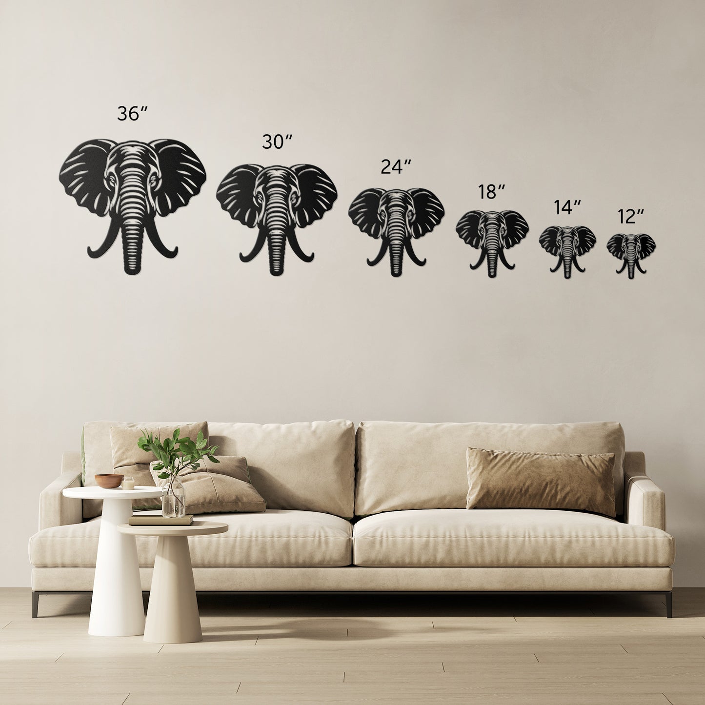 Wild Animals - Die-Cut Metal Wall Art - Elephant #6
