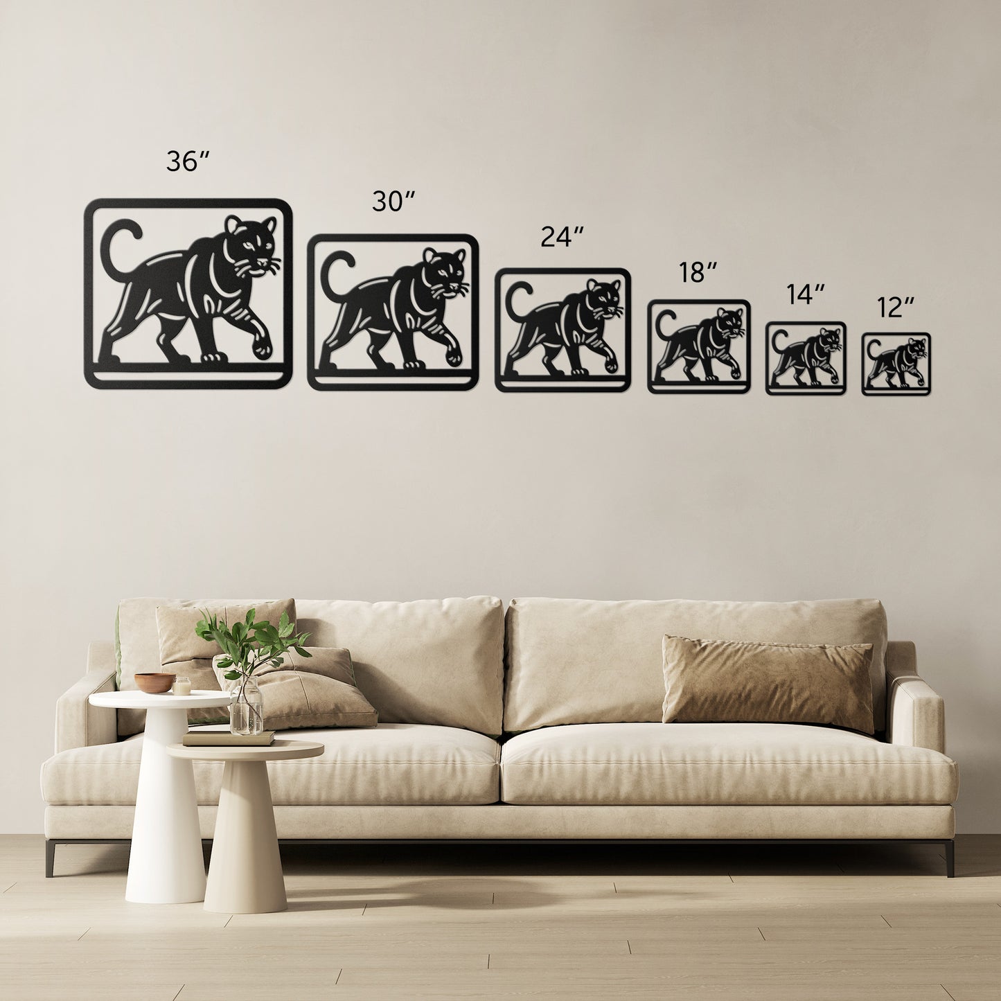 Wild Animals - Die-Cut Metal Wall Art - The Black Panther #8