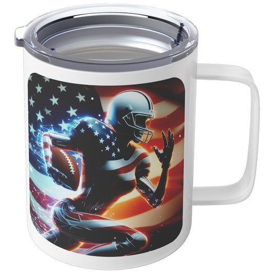 Woman Football Player - Insulated Coffee Mug #30