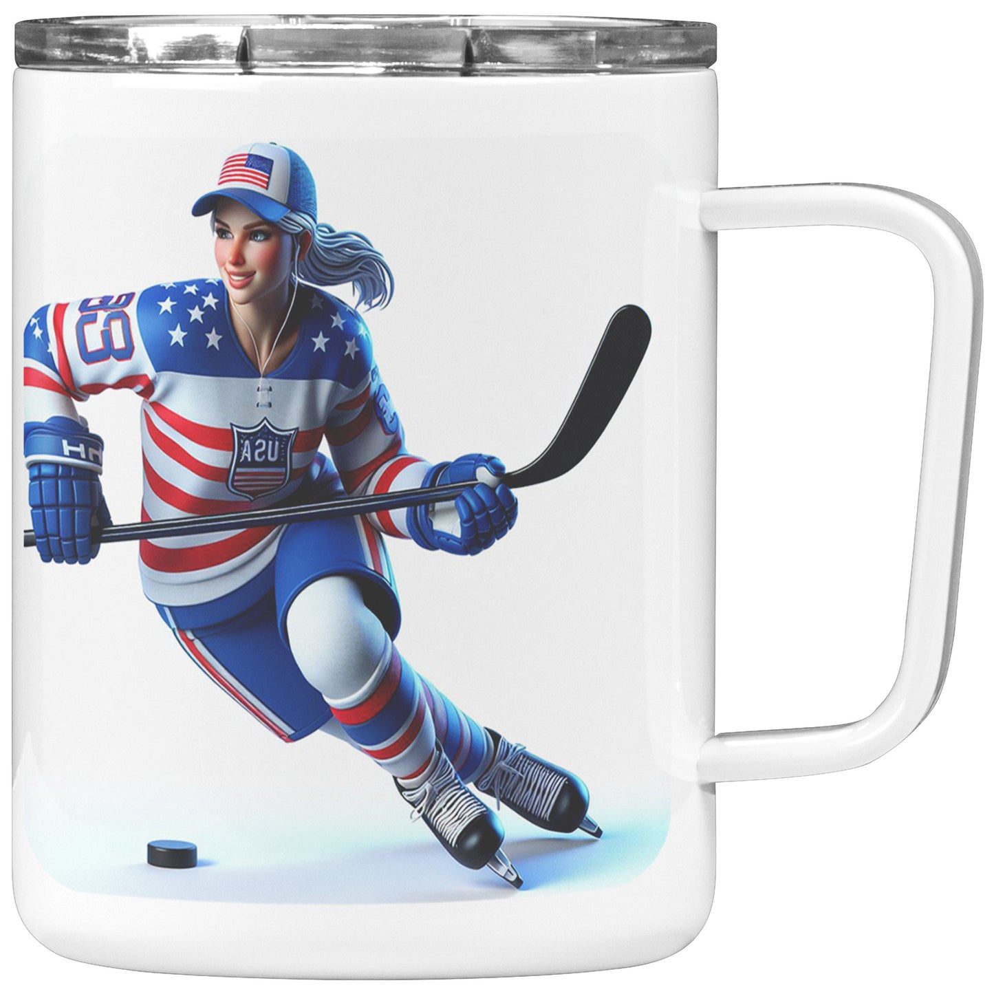 Woman Ice Hockey Player - Coffee Mug #12