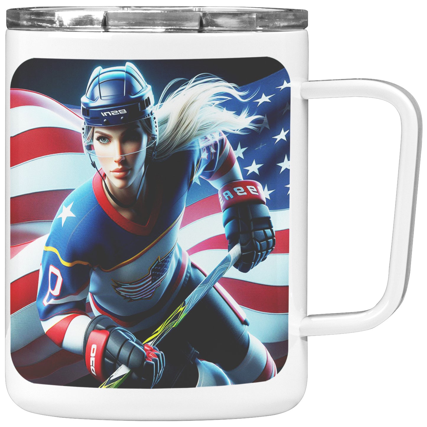 Woman Ice Hockey Player - Coffee Mug #16