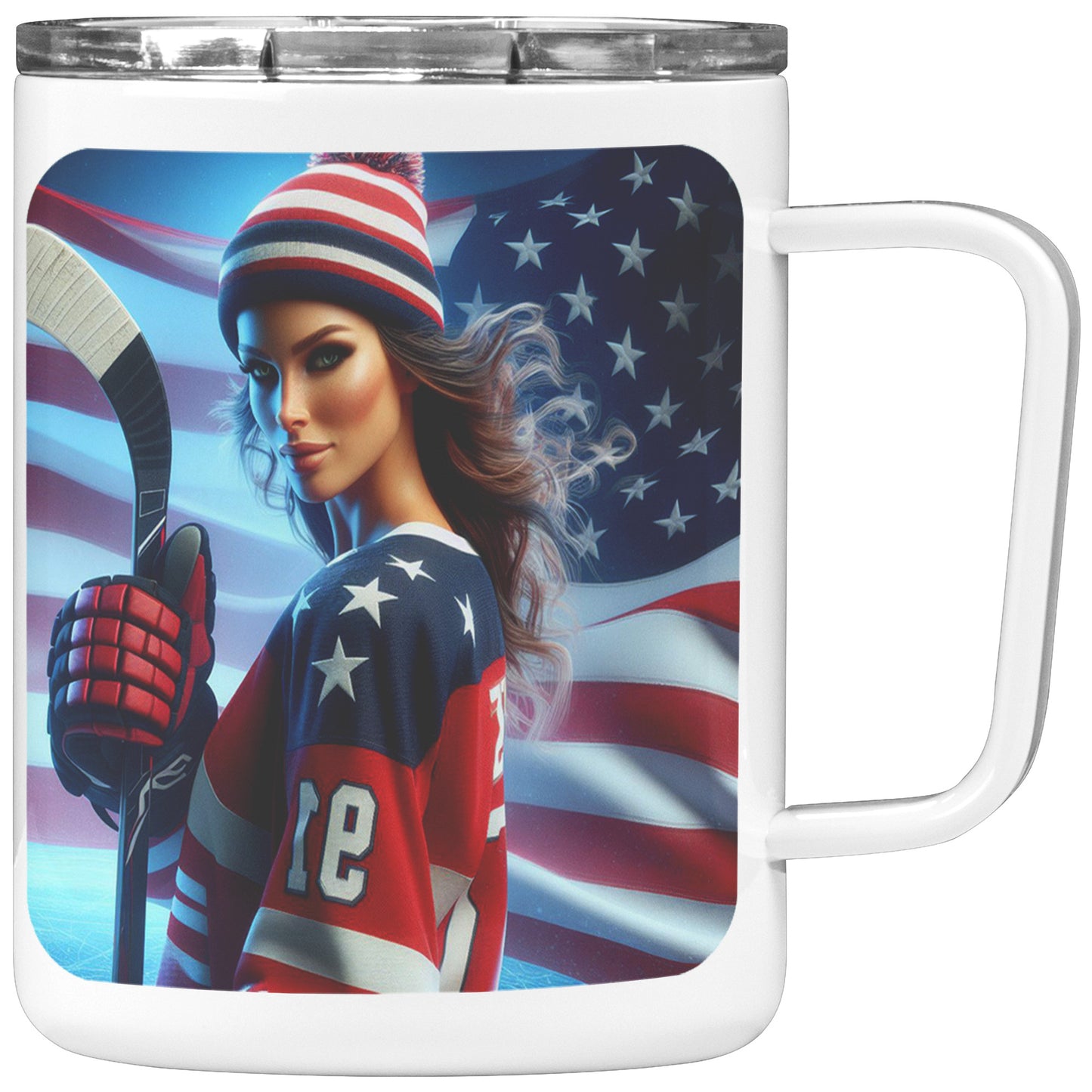 Woman Ice Hockey Player - Coffee Mug #34