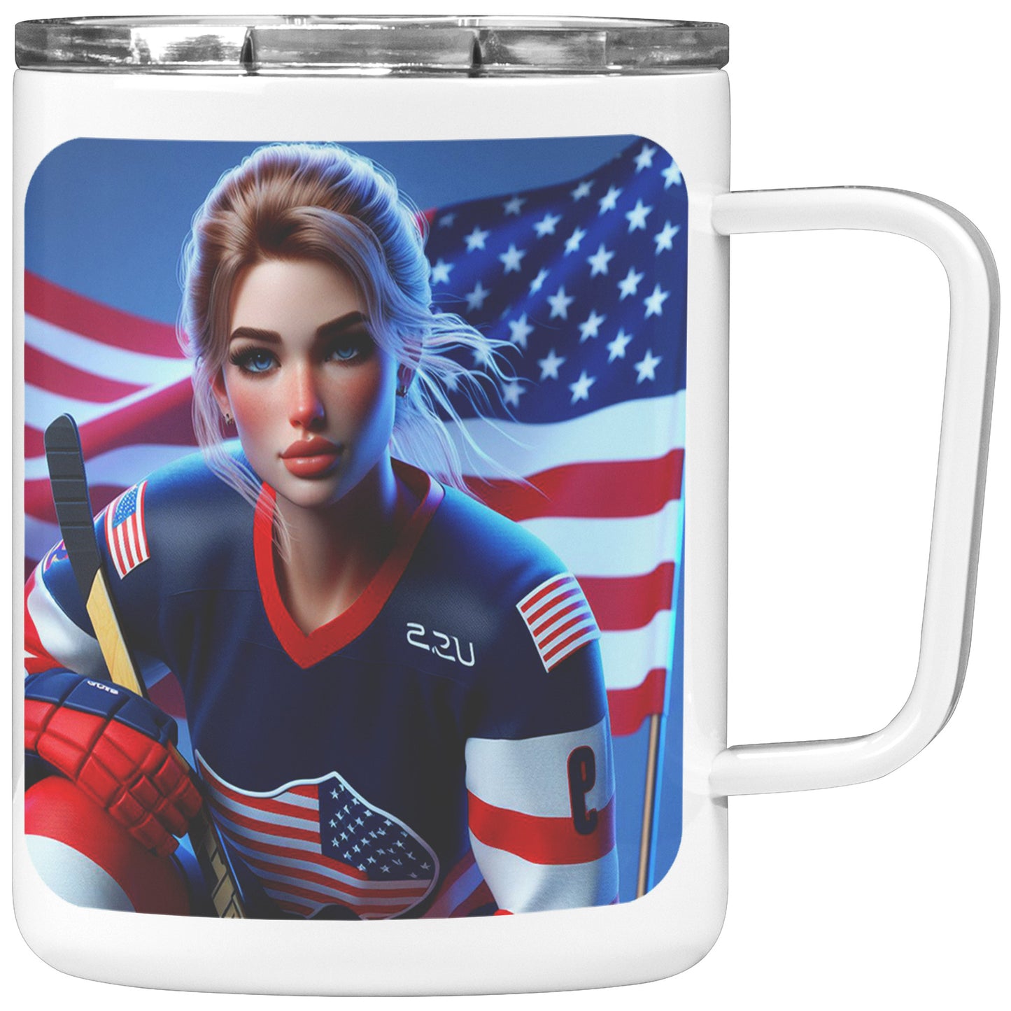 Woman Ice Hockey Player - Coffee Mug #38