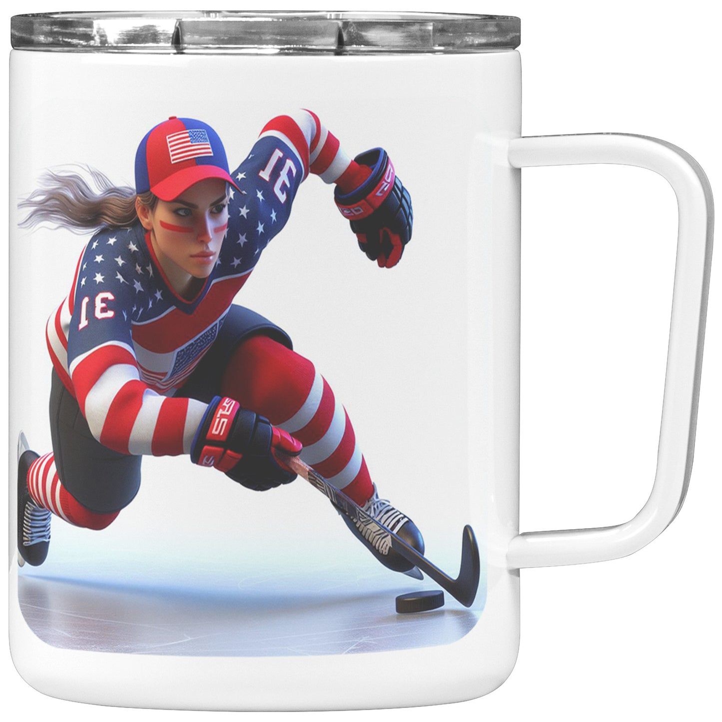Woman Ice Hockey Player - Coffee Mug #41