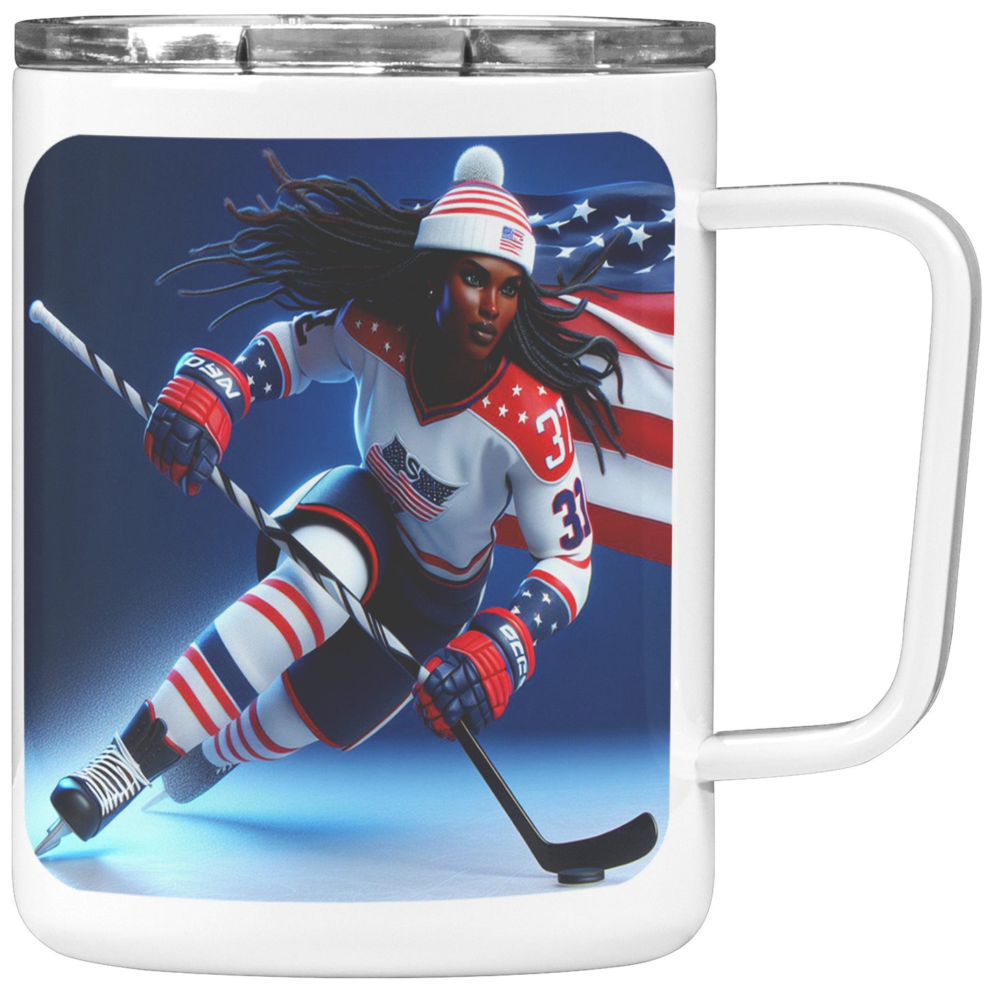 Woman Ice Hockey Player - Coffee Mug #44