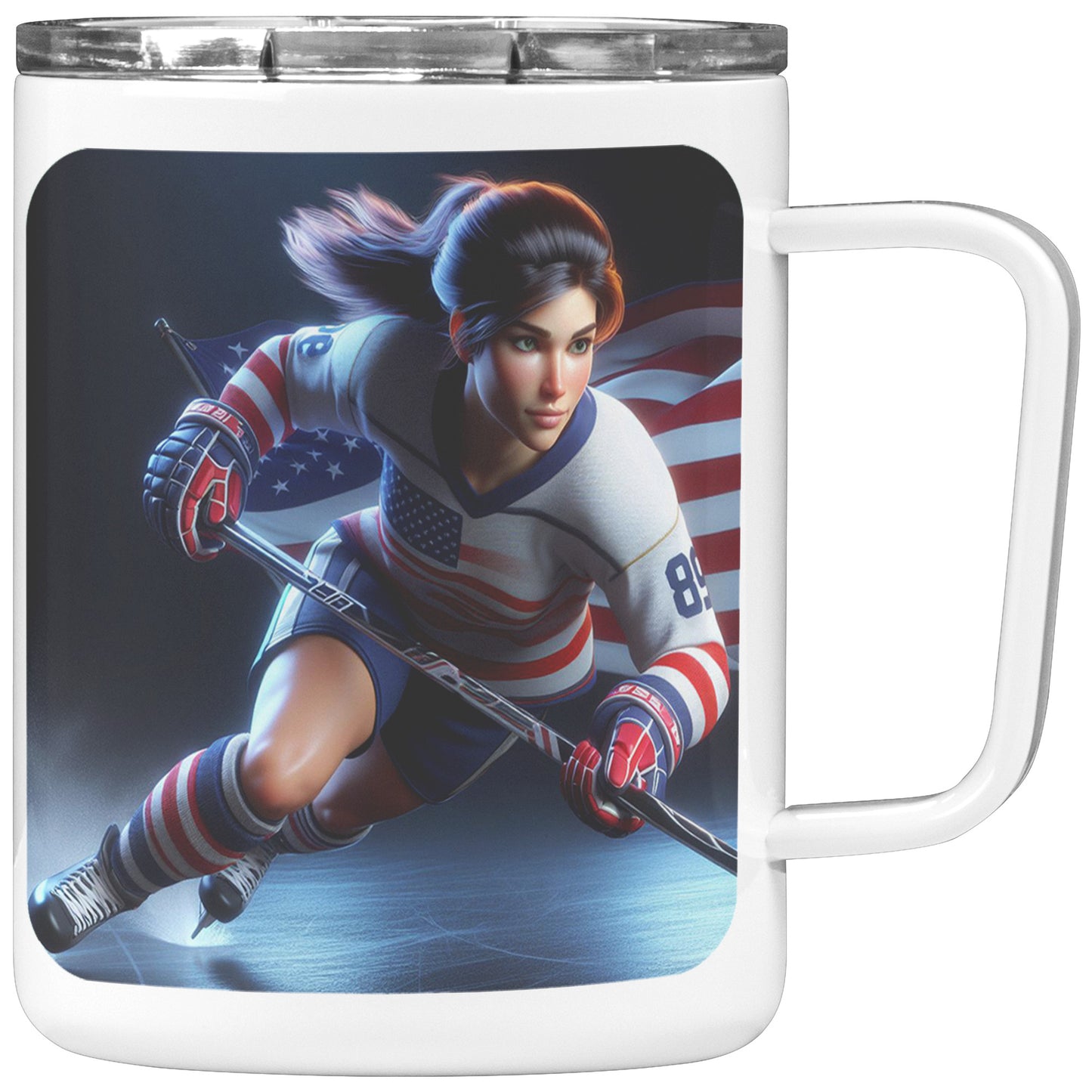 Woman Ice Hockey Player - Coffee Mug #47