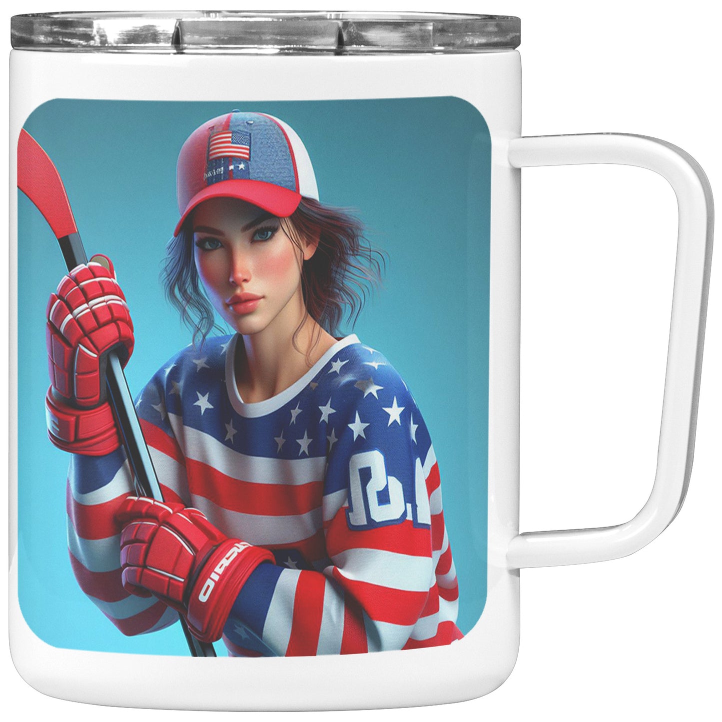 Woman Ice Hockey Player - Coffee Mug #58