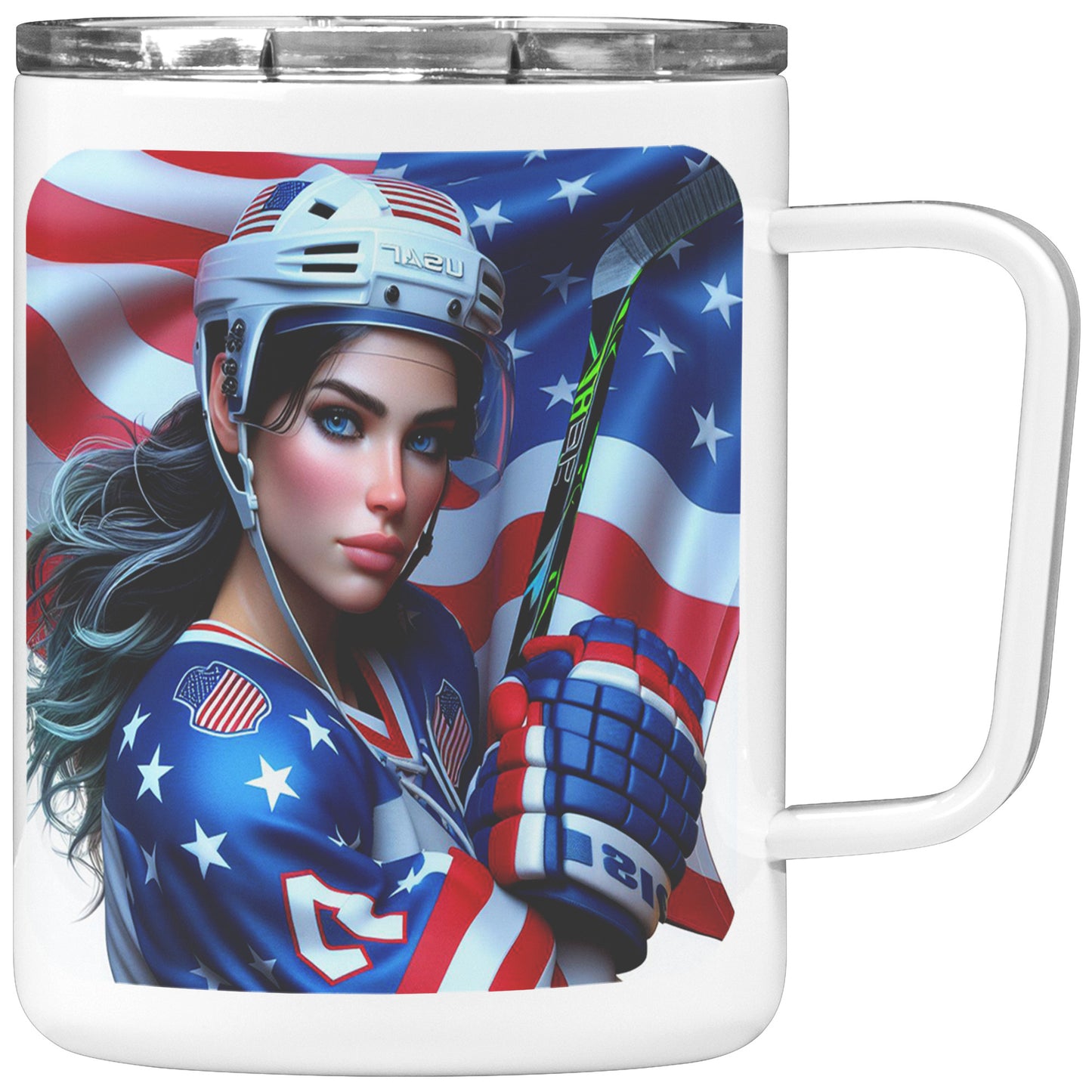 Woman Ice Hockey Player - Coffee Mug #9