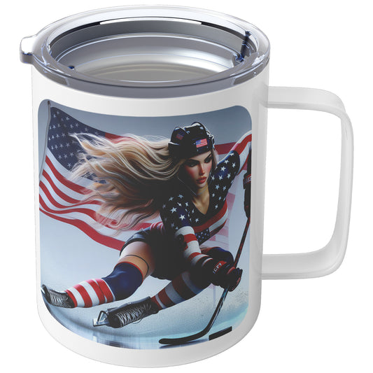 Woman Ice Hockey Player - Coffee Mug #3