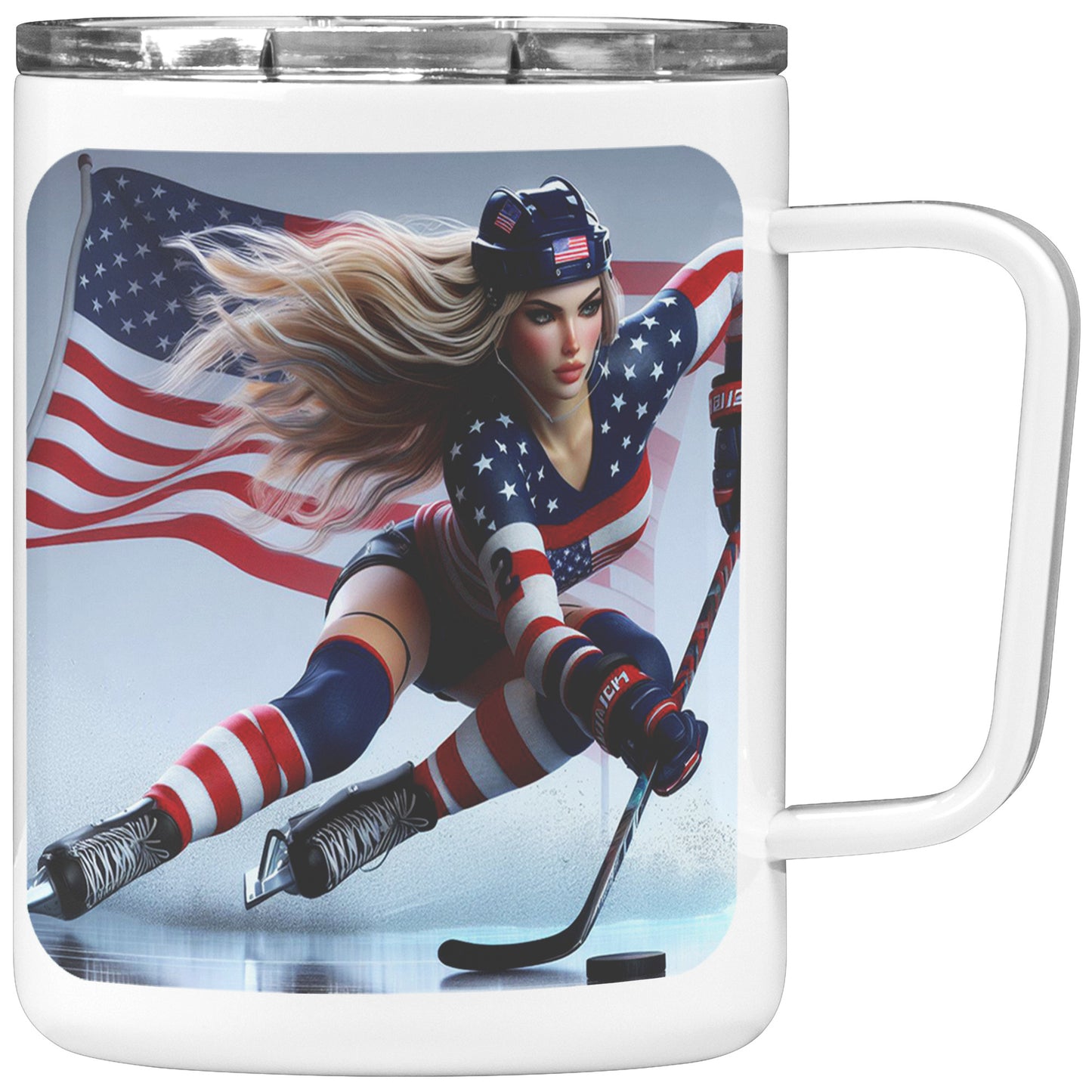 Woman Ice Hockey Player - Coffee Mug #3