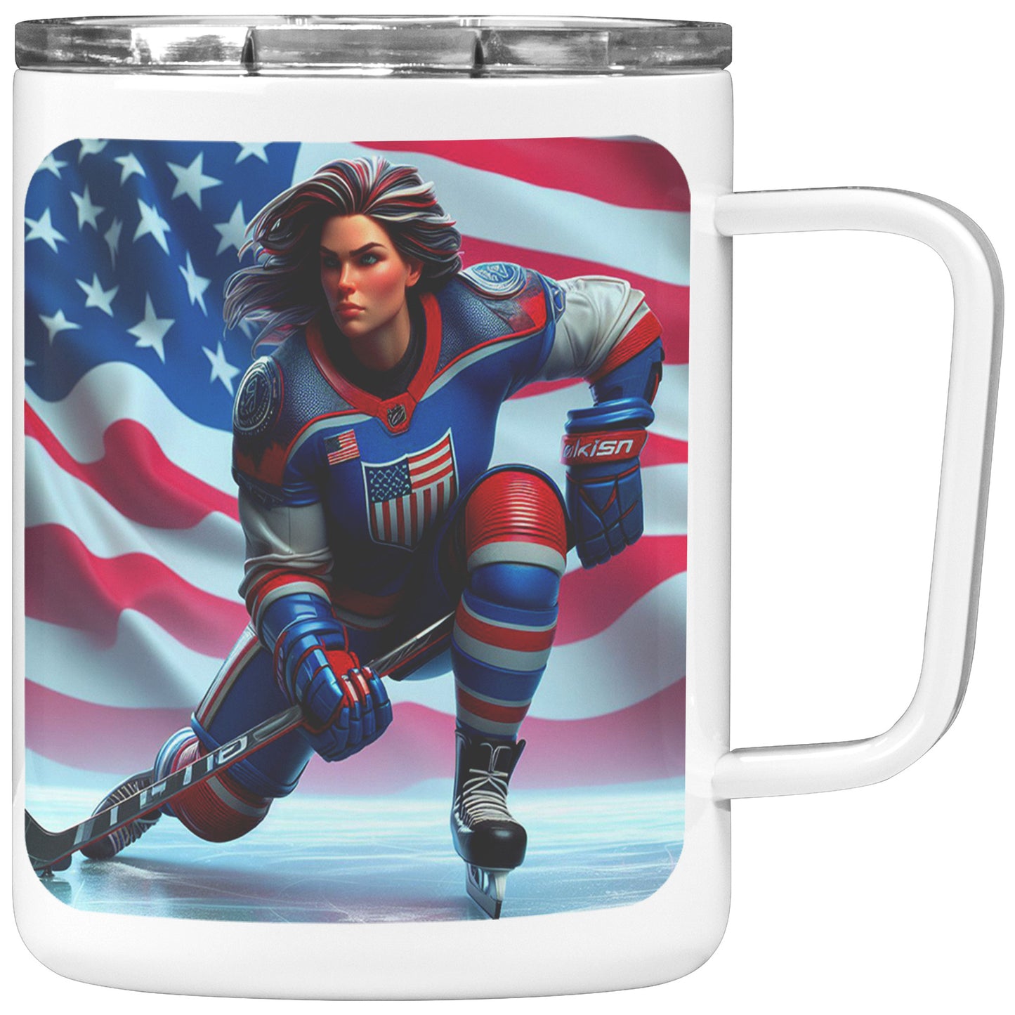 Woman Ice Hockey Player - Coffee Mug #5