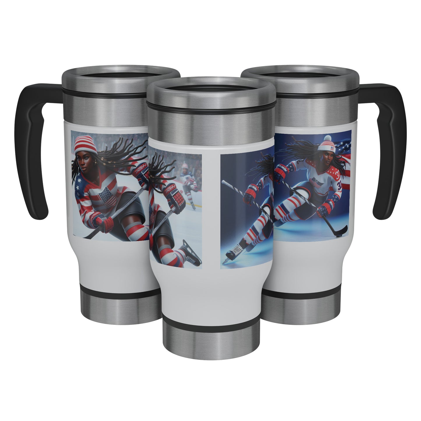 Women Ice Hockey Players - Travel Mug #22
