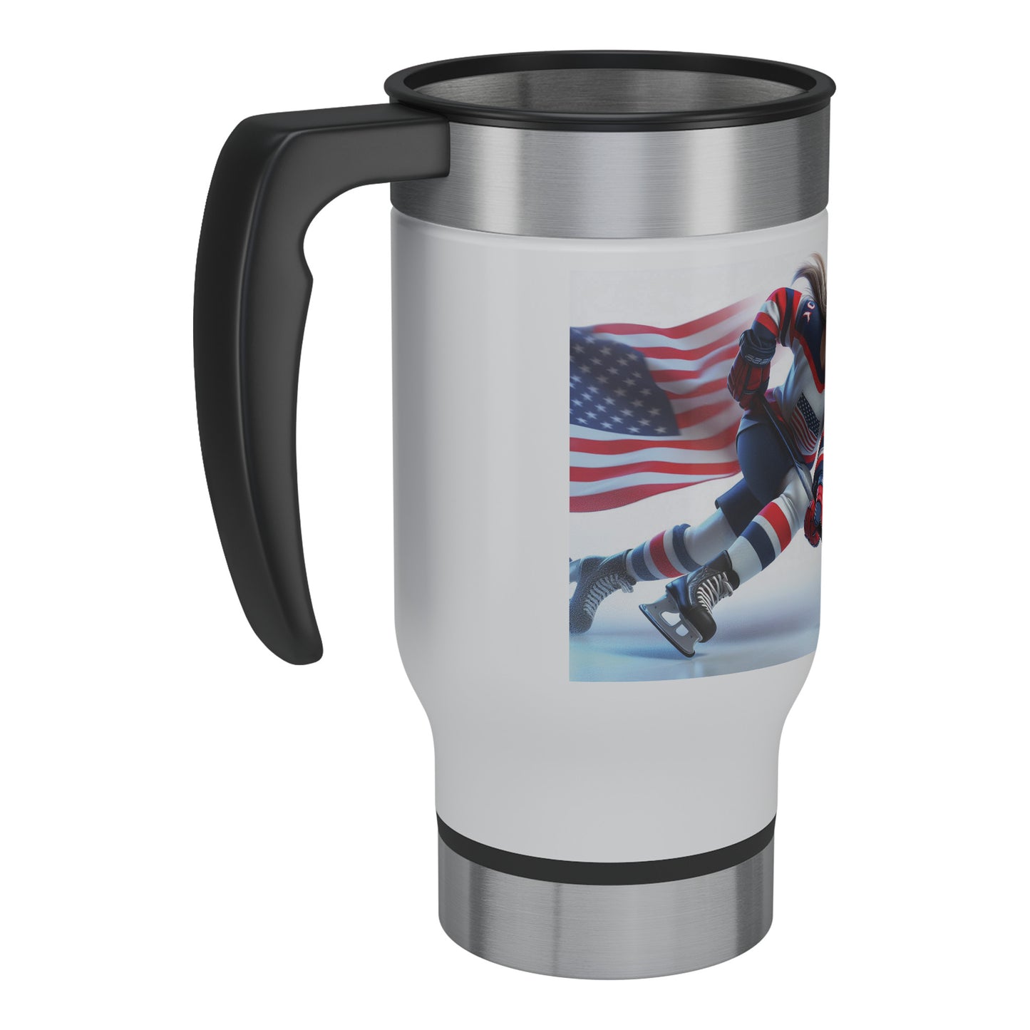Women Ice Hockey Players - Travel Mug #26