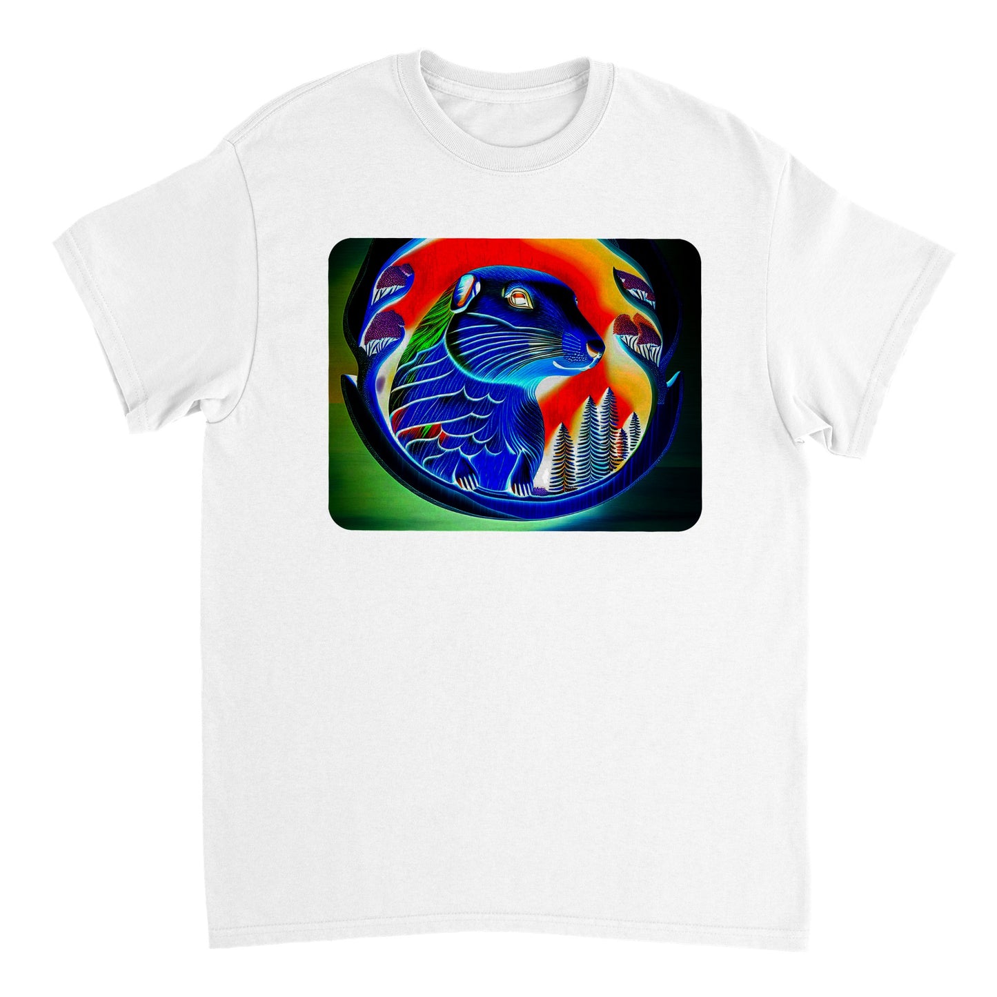 Rainbow Colors Animal - Heavyweight Unisex Crewneck T-shirt 22