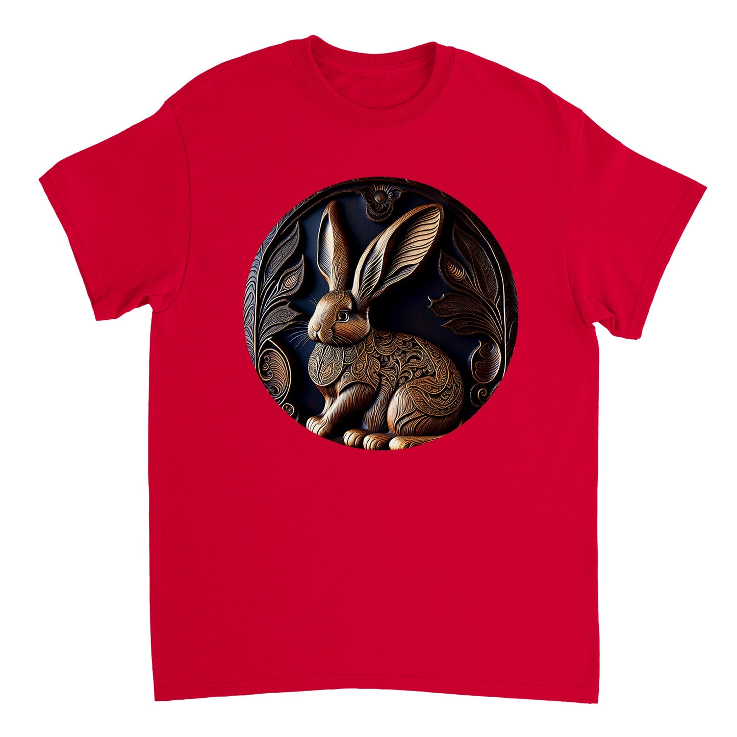 3D Wooden Animal Art - Heavyweight Unisex Crewneck T-shirt 10
