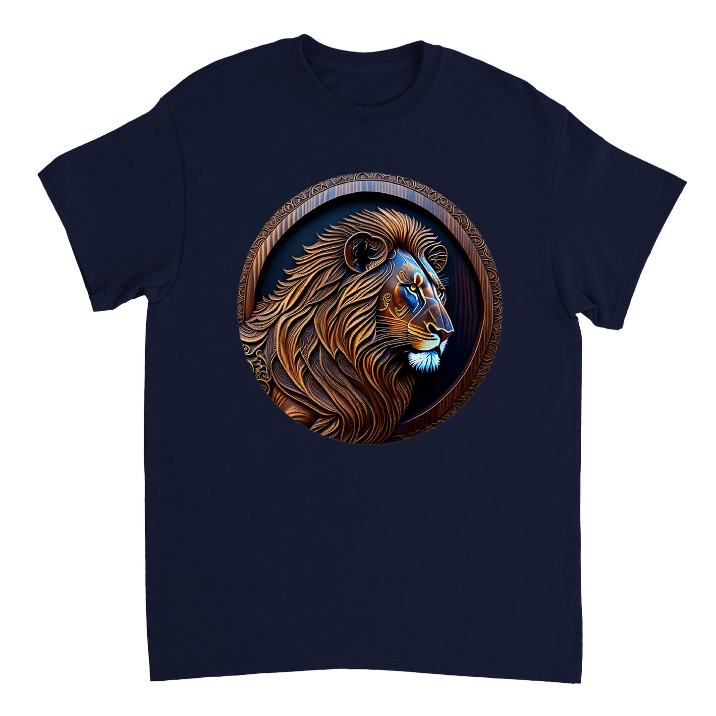 3D Wooden Animal Art - Heavyweight Unisex Crewneck T-shirt 33