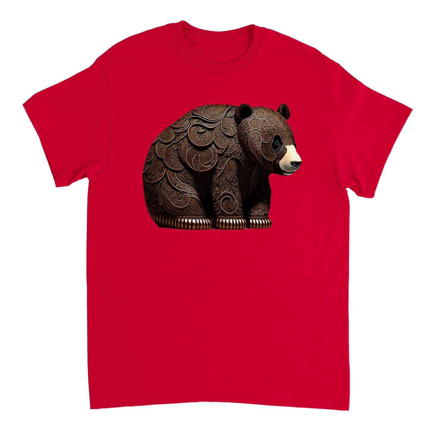 3D Wooden Animal Art - Heavyweight Unisex Crewneck T-shirt 22