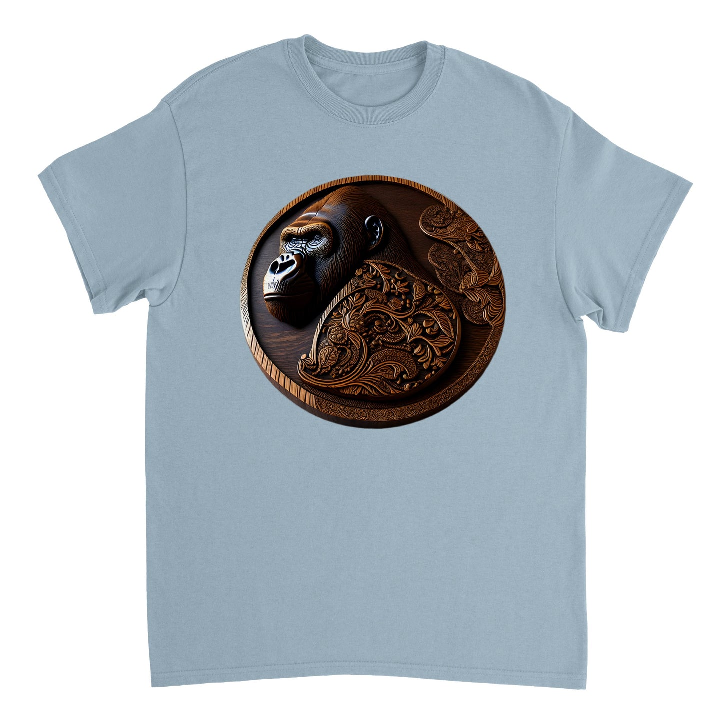 3D Wooden Animal Art - Heavyweight Unisex Crewneck T-shirt 13