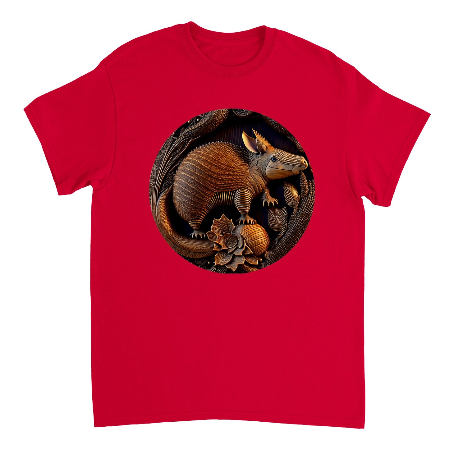 3D Wooden Animal Art - Heavyweight Unisex Crewneck T-shirt 25