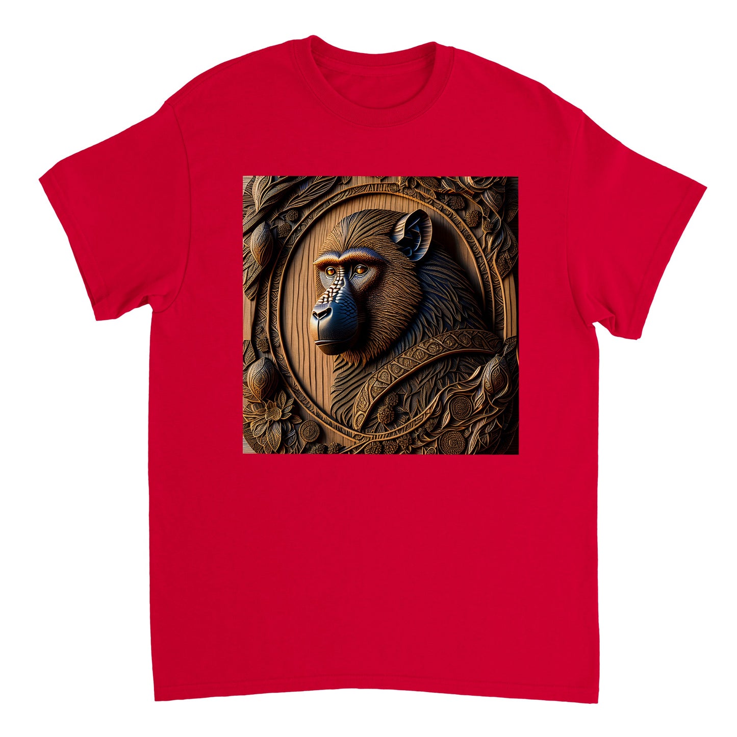 3D Wooden Animal Art - Heavyweight Unisex Crewneck T-shirt 60