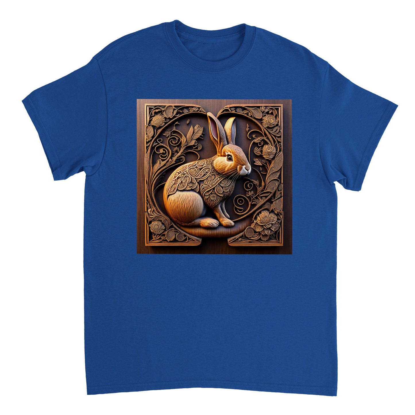 3D Wooden Animal Art - Heavyweight Unisex Crewneck T-shirt 58