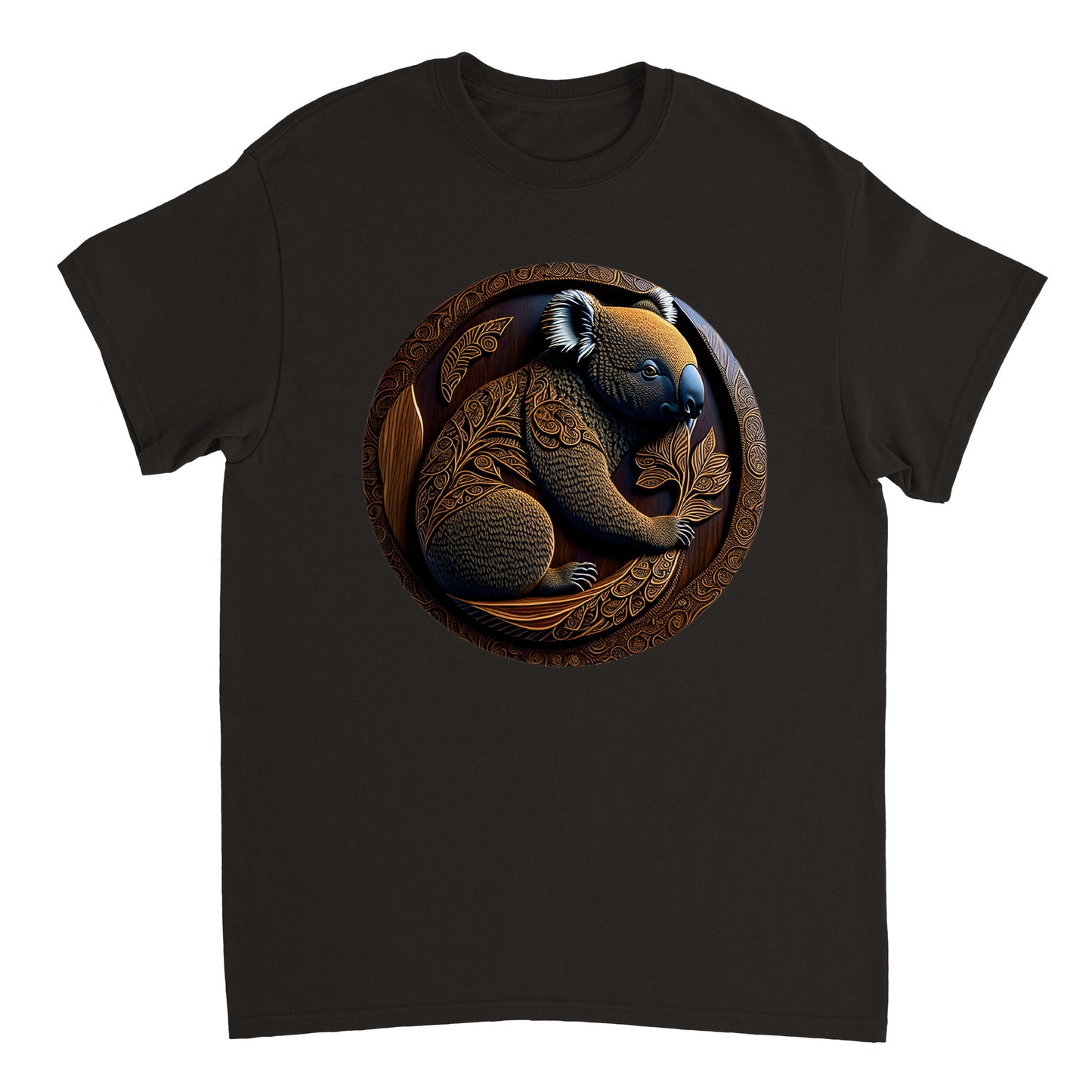 3D Wooden Animal Art - Heavyweight Unisex Crewneck T-shirt 27