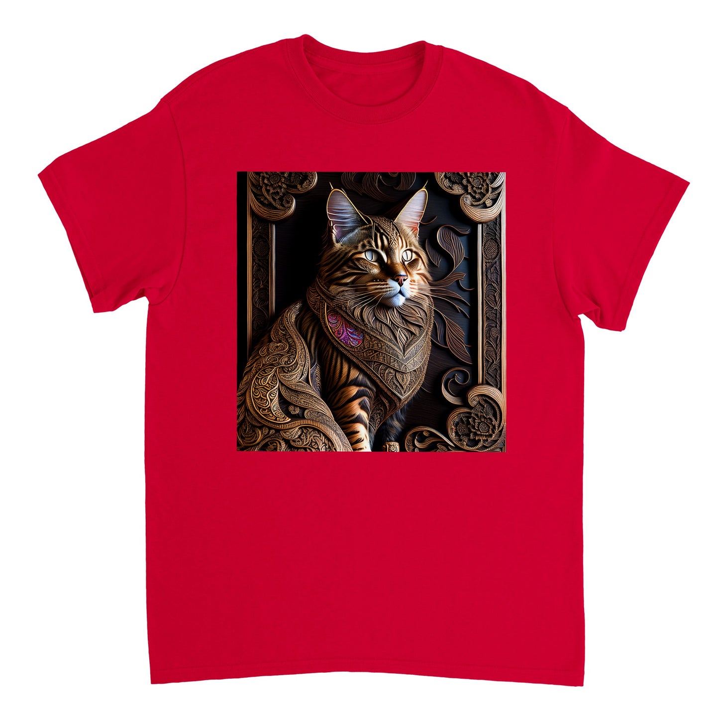 3D Wooden Animal Art - Heavyweight Unisex Crewneck T-shirt 59
