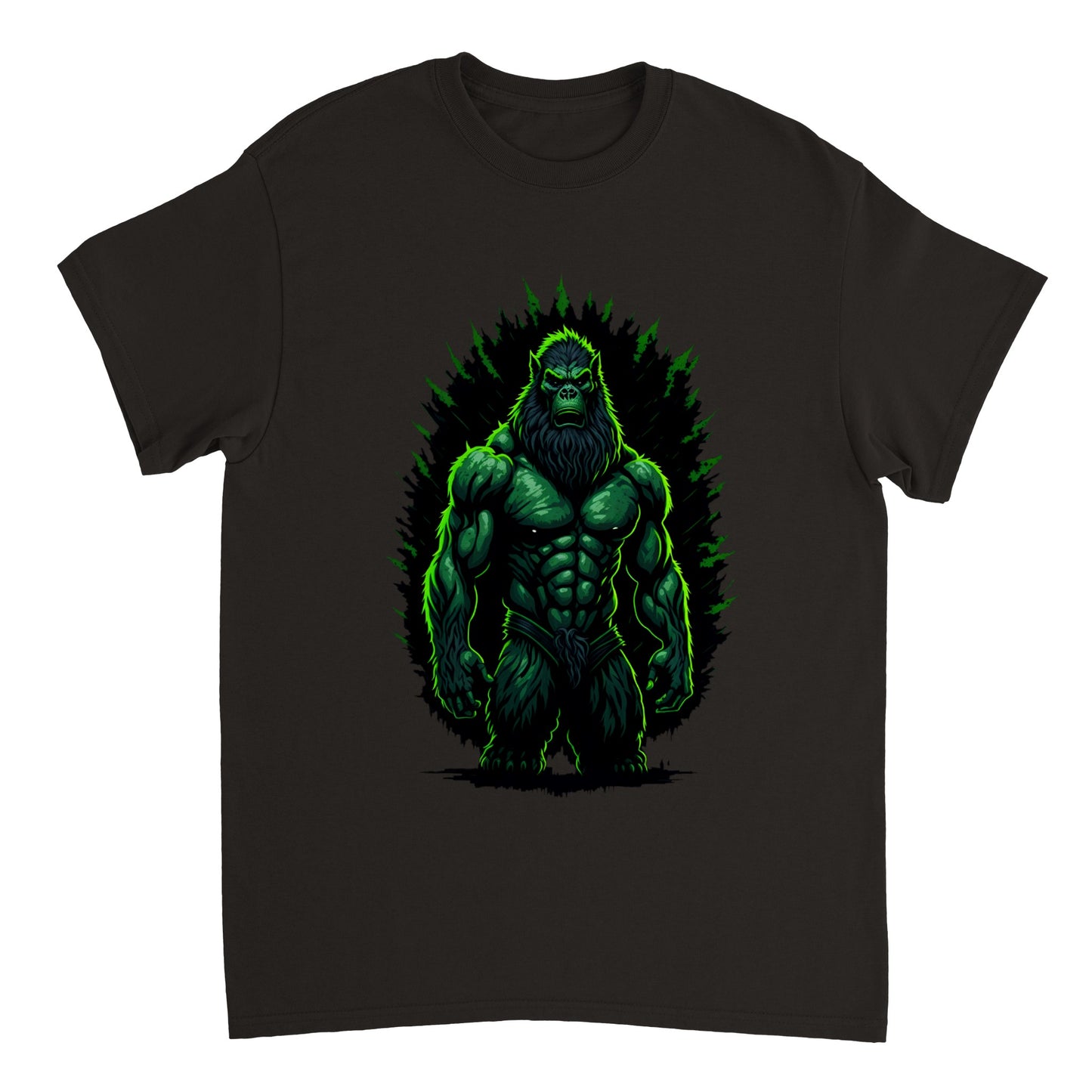 3D Bigfoot Art - Heavyweight Unisex Crewneck T-shirt 4