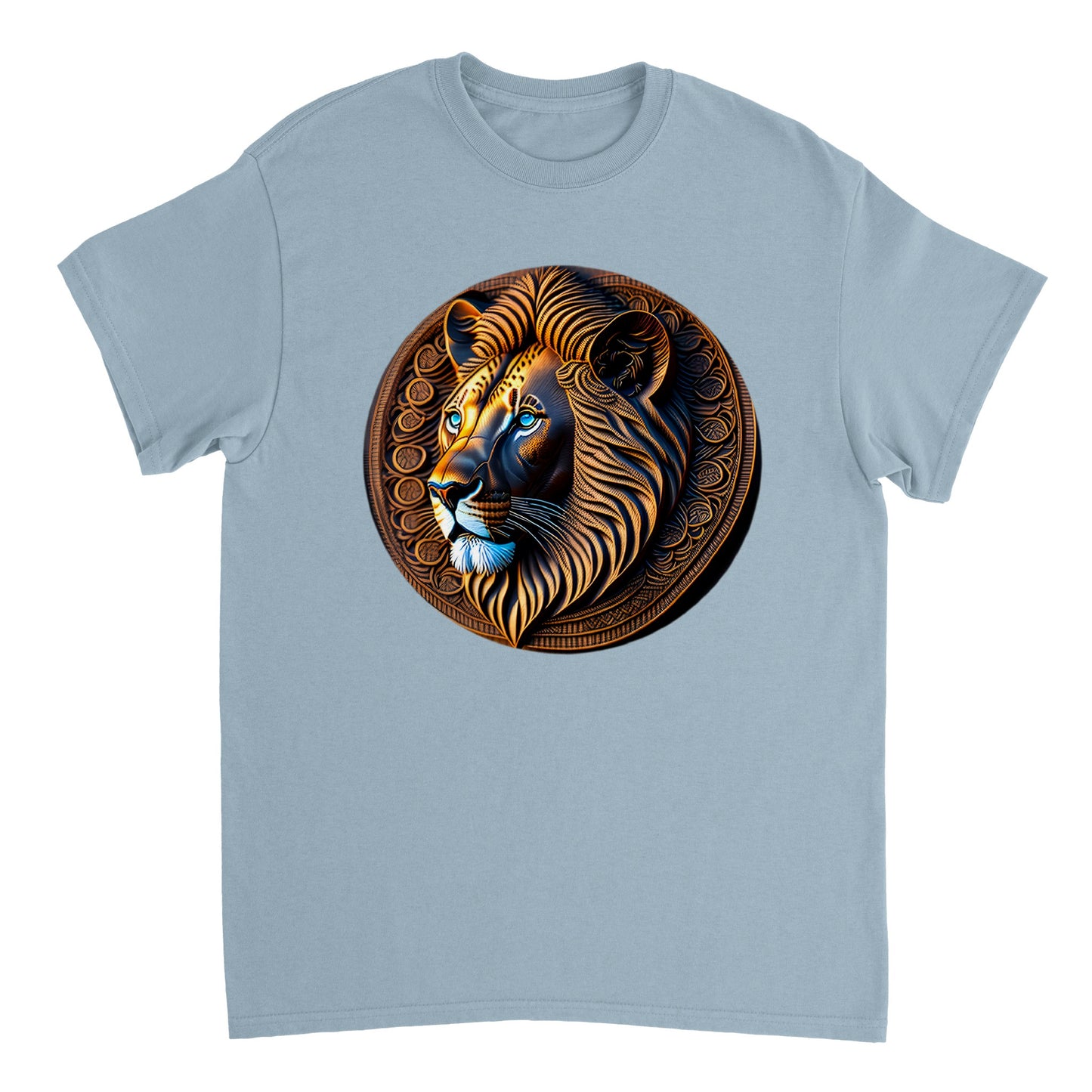 3D Wooden Animal Art - Heavyweight Unisex Crewneck T-shirt 5