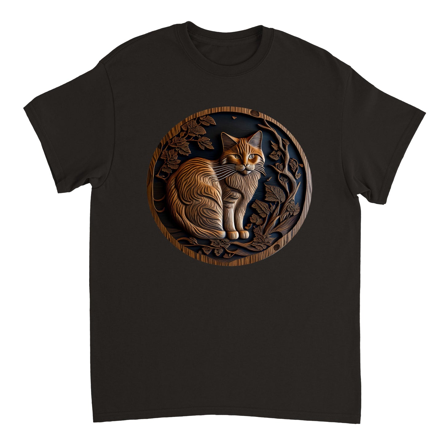 3D Wooden Animal Art - Heavyweight Unisex Crewneck T-shirt 35