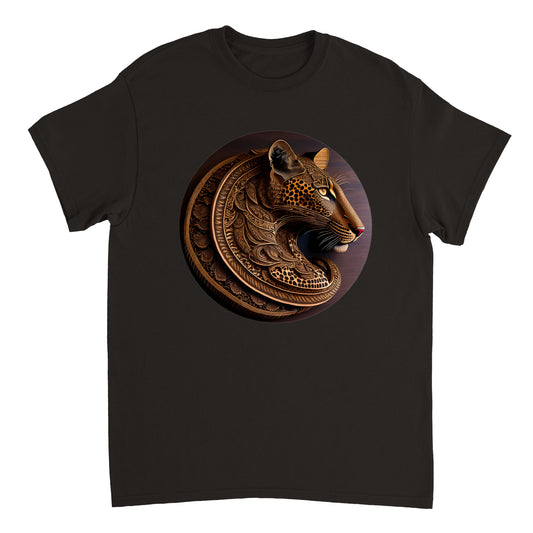 3D Wooden Animal Art - Heavyweight Unisex Crewneck T-shirt 8