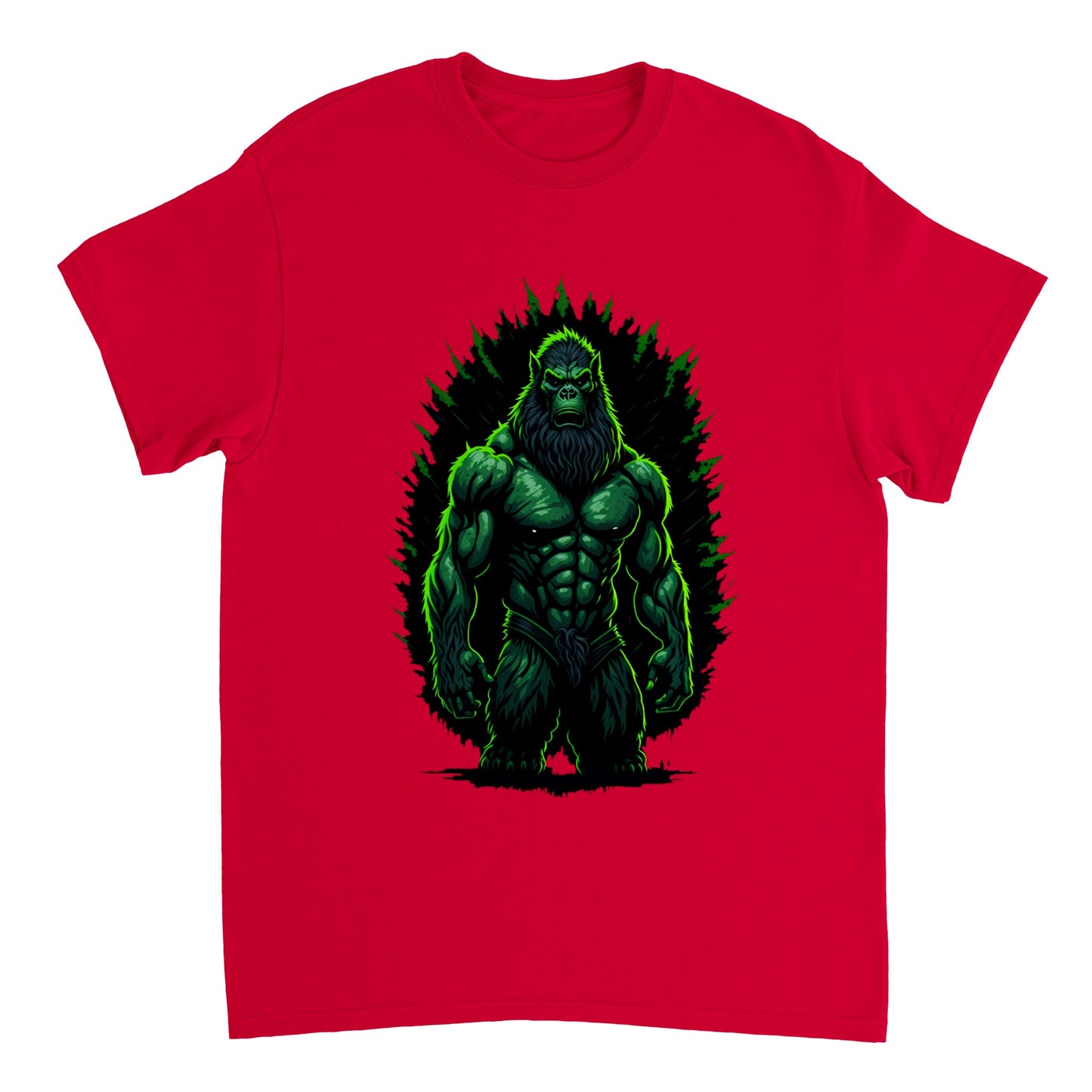 3D Bigfoot Art - Heavyweight Unisex Crewneck T-shirt 4